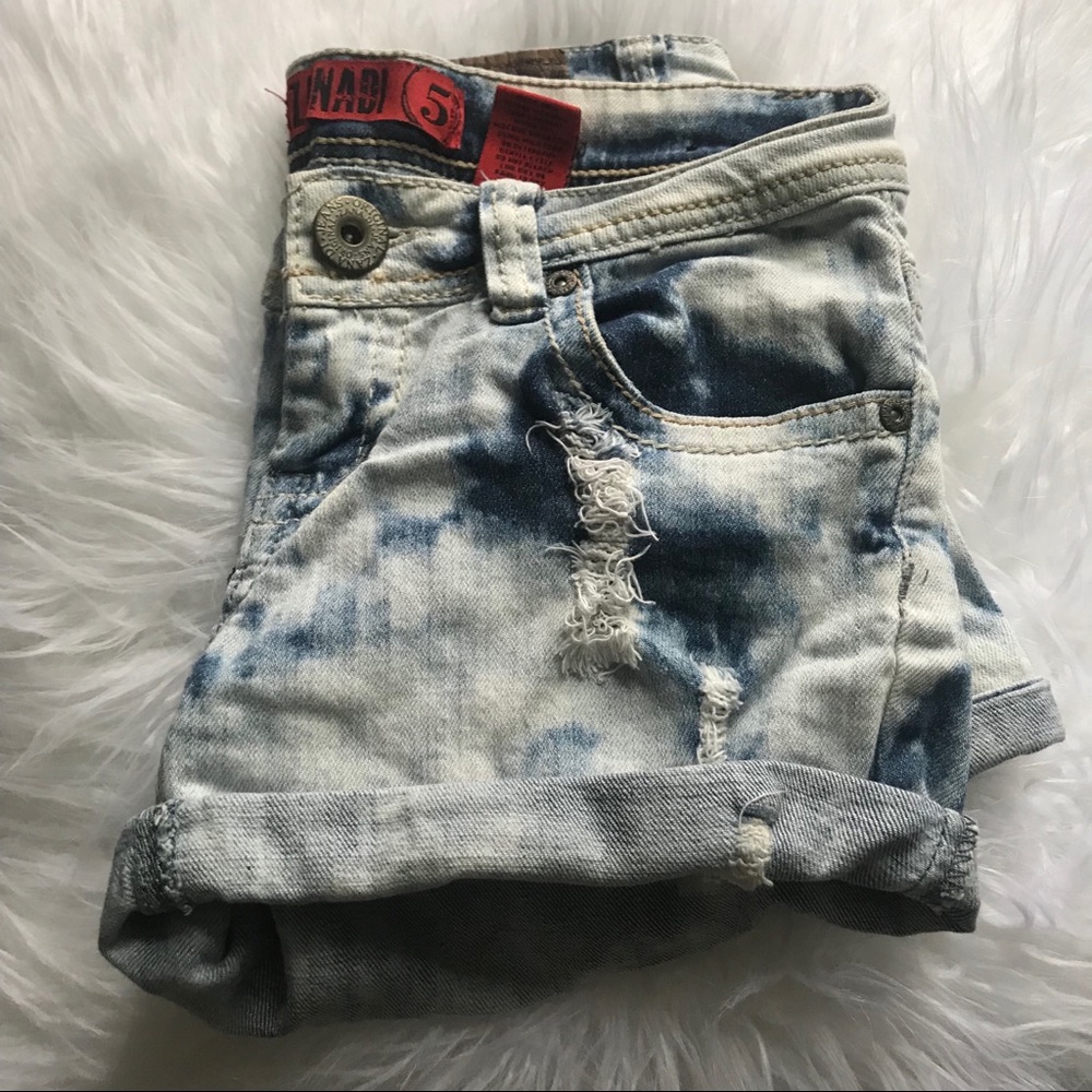 Tie dye/ washed styled denim shorts!